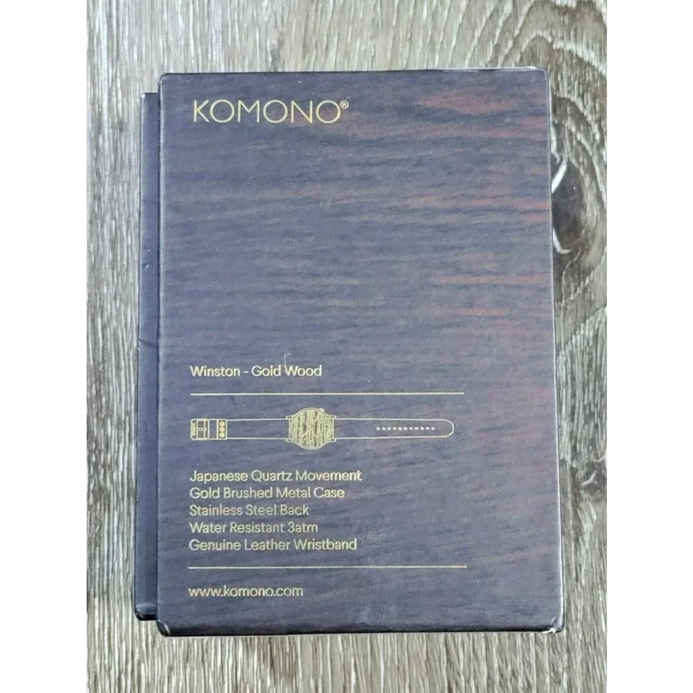 Komono Mens Watch The Winston Leather Strap 41m W2021 Stainless Steel